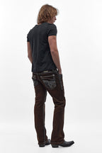 Xander Bootcut Jeans in Brown Overdye