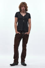 Xander Bootcut Jeans in Brown Overdye