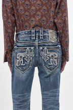 Zayn (B200R) Bootcut Jeans in Medium Blue (6/30/26-DESC+IMG) - Rock Revival®