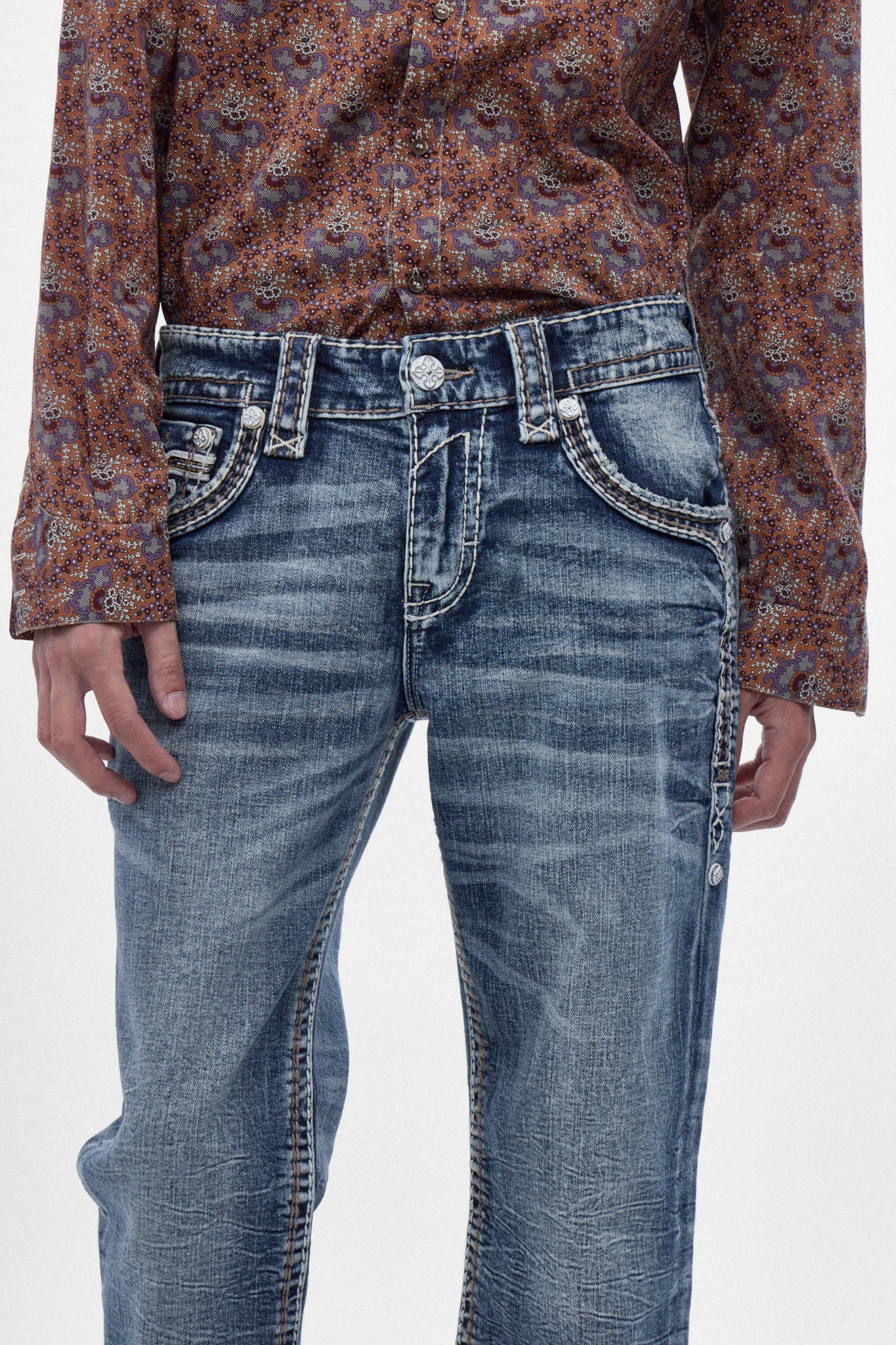 Zayn (B200R) Bootcut Jeans in Medium Blue (6/30/26-DESC+IMG) - Rock Revival®