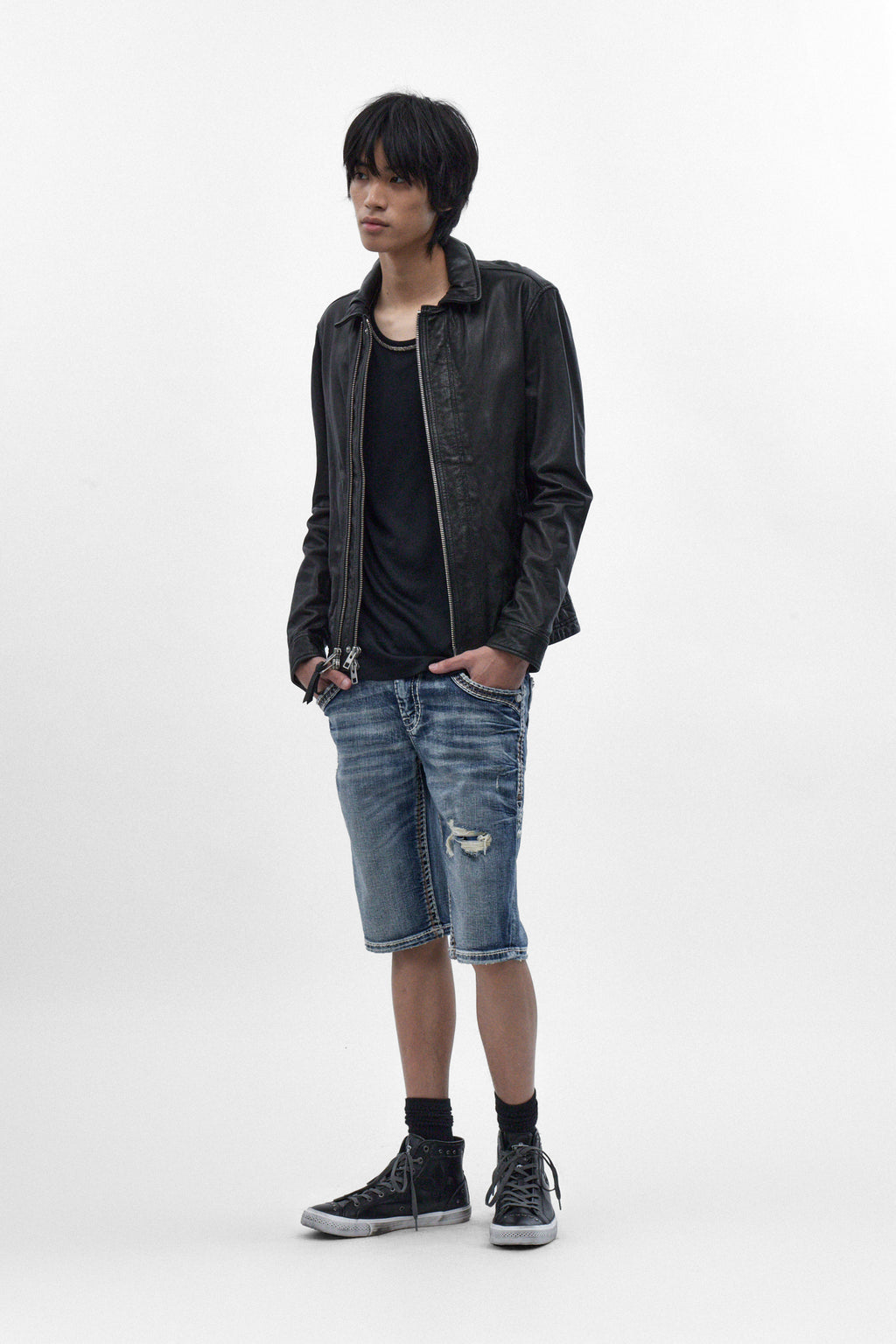 Zayn Denim Shorts in Medium - Rock Revival®