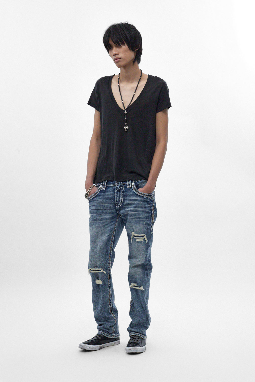 Zayn (J200R) Straight Jeans in Medium Blue (6/30/26-DESC+IMG) - Rock Revival®