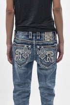 Zayn (J200R) Straight Jeans in Medium Blue (6/30/26-DESC+IMG) - Rock Revival®