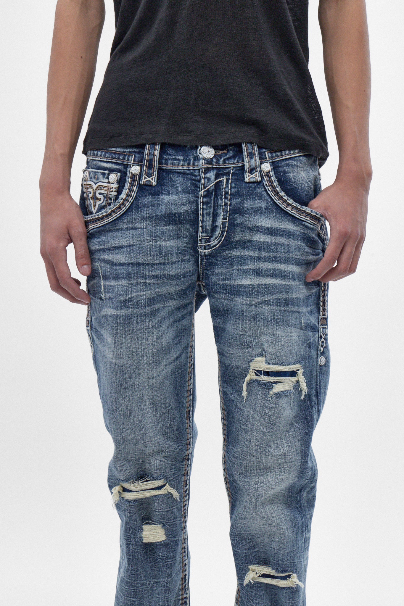 Zayn Straight Jeans | Medium Blue | Rock Revival®