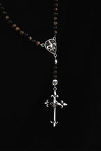 Brown Tiger Eye Rosary w/ FDL Cross