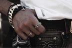 Rock & Fleur De Lis Band Ring