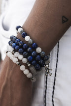 Beaded Bracelet W/ Bear Dangle Charm (8mm)
