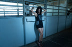 (JWD6079) Mini vestido Rock Revival de Jaded London con pedrería de flor de lis (JLxRCRV)